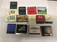 14 Vintage Hotel Match Books.