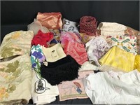 vintage linen and fabrics