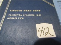 LINCOLN HEAD CENT 1941 #2 FOLDER W/ 66 COINS