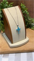 Sterling Silver Sleeping Beauty Turquoise Pendant