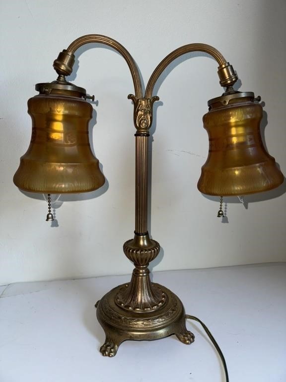 Brass Golden glass Lamp