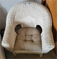 Wicker Chair, Diamond Pattern