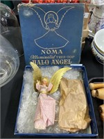 Vintage Noma tree top halo angel.