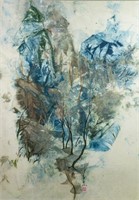 Pang Tseng Ying 'Cold Clouds ... Trees' Lithograph