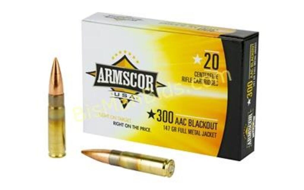 ARMSCOR 300BLK 147GR FMJ - 160 Rounds