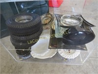 ashtray collection tires advertising acrylic case