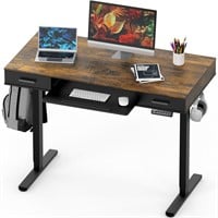 SHW 48-Inch Electric Adjustable Desk w/ Drawers.