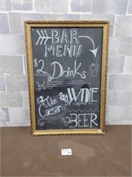 Chalk board with gold frame