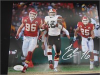 Josh Cribbs Signed 8x10 Photo JSA Witnessed