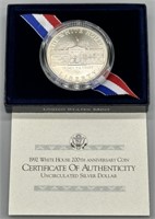 1992 D White House 200th Anniversary Silver Dollar