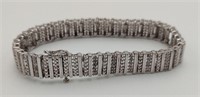 Sterling Silver & Diamond Tennis Bracelet