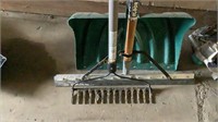 1- Snow Shovel, 1- Floor Squeegee and 1- Lawn Rake