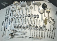 Sterling Silver 65 pc. marked Sterling & Stamped