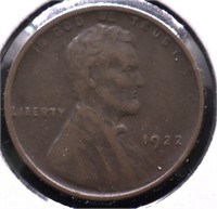 1922 D LINCOLN CENT XF