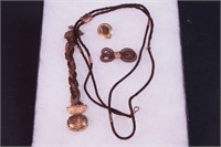 A group of hair jewelry including bracelet with