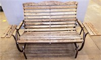 Weathered Glider Garden / Porch Bench