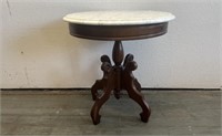Marble Top Victorian End Table