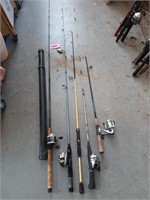 2 Zebco rods and reels, 2 Shakespeare rod and