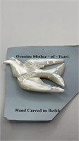 Mother of Pearl Bird Pin