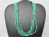 300 ct Turquoise Cluster Necklace