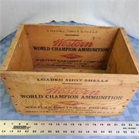 Western wooden ammo box