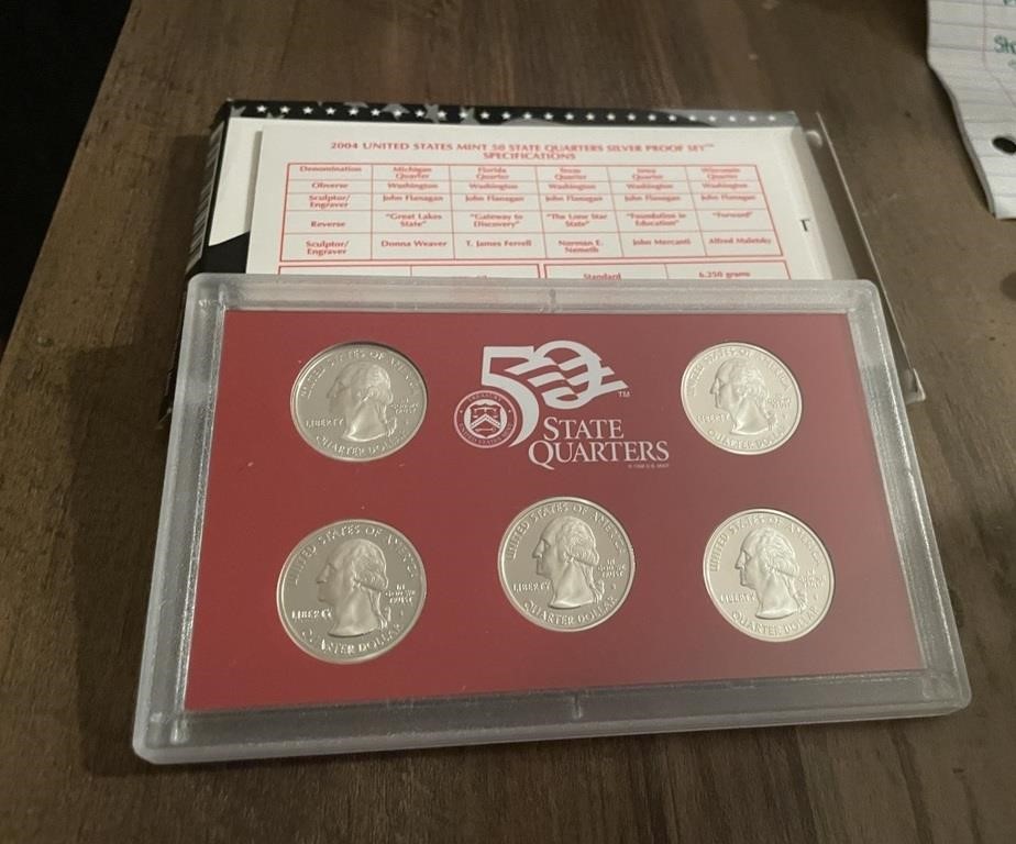 US Mint State Quarter Set 2004