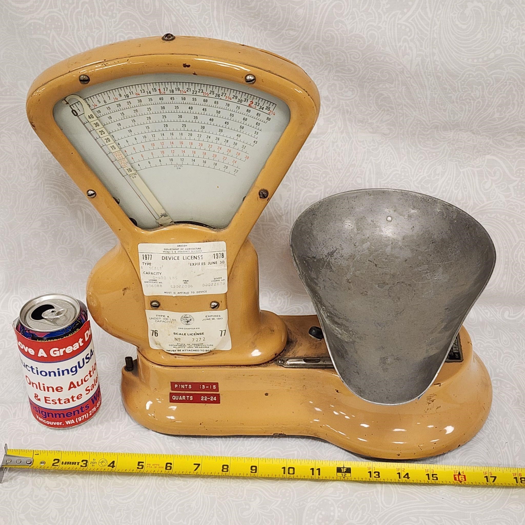 Vintage 1960's Toledo Dry Goods Grain Scale