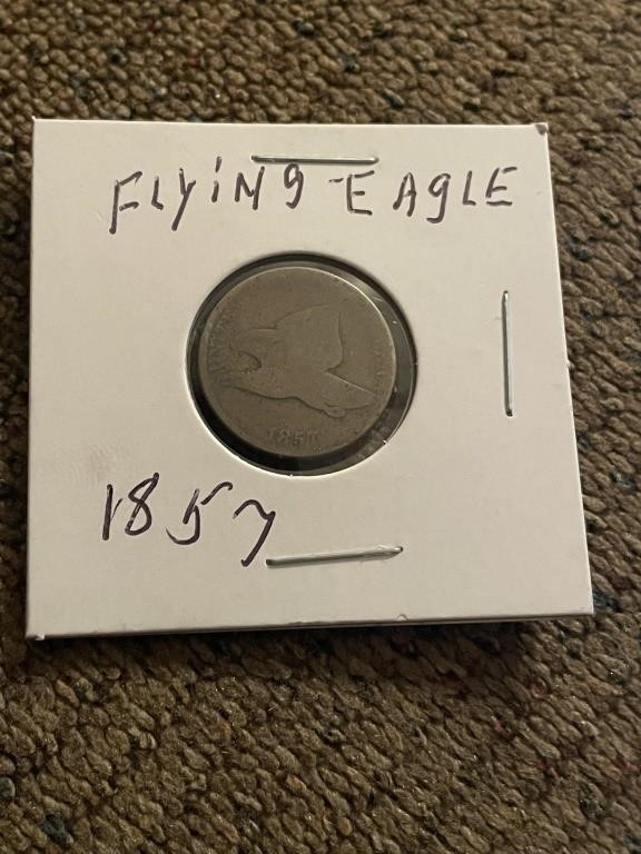 1857 Flying Eagle One Cent coin