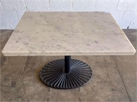 MARBLE TOPPED 2 SEATER RESTAURANT TABLE