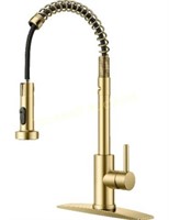 FORIOUS Gold Kitchen Faucet  Pull Down Sprayer