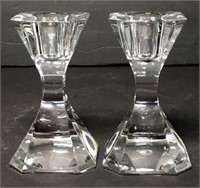 Pair of Baccarat Crystal Candlesticks