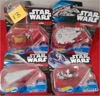 328 - LOT OF 4 COLLECTION STAR WARS MINI SHIPS