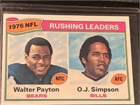 Walter Payton/OJ Simpson Rushing Ldr Card#3