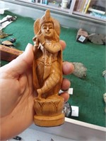 Vtg. Carved Wooden Asian Figure