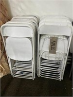 Qty (21) White Folding Chairs