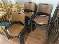 Qty (25) Lifetime Brown Stacking Chairs