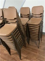 Qty (30) Iceberg Brown Stacking Chairs