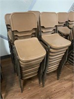 Qty (40) Iceberg Brown Stacking Chairs