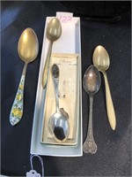 Vintage teaspoon collection. The one in the box