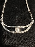 Friendship necklace with silver chain