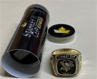 Bague coupe Stanley Penguins 1979