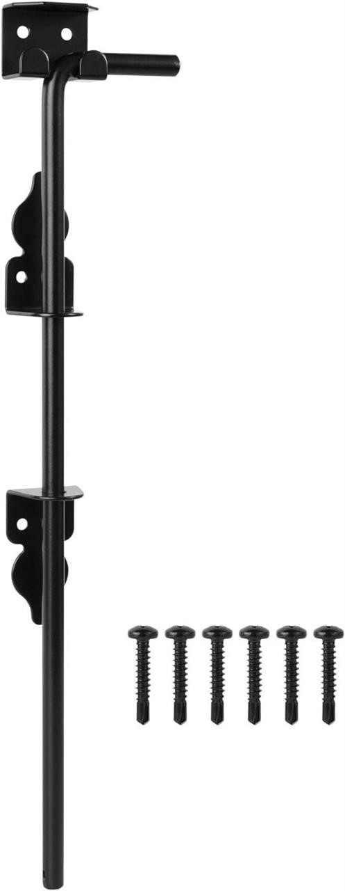 18" Heavy Duty Cane Bolt for Wood Fence  Black