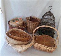 Wicker Baskets, Birdcage Decor
