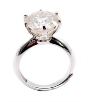 925S 5.0ct Moissanite Diamond Solitaire Ring