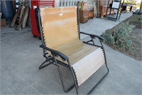 Reclining Two Seat Folding Lounge Chair. Some Sun
