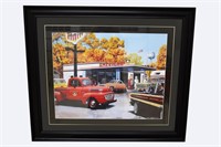 Framed and Matted Print American Garage by Ken