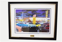 Framed Matted and Numbered Ford Dealership Print T