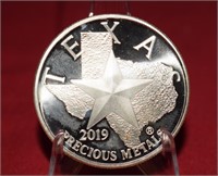 2019 Texas 1 Troy oz Silver Round-Precious Metals