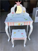 Little Girls Vanity with Stool