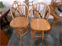 2 Wooden barstools- 2 times the money